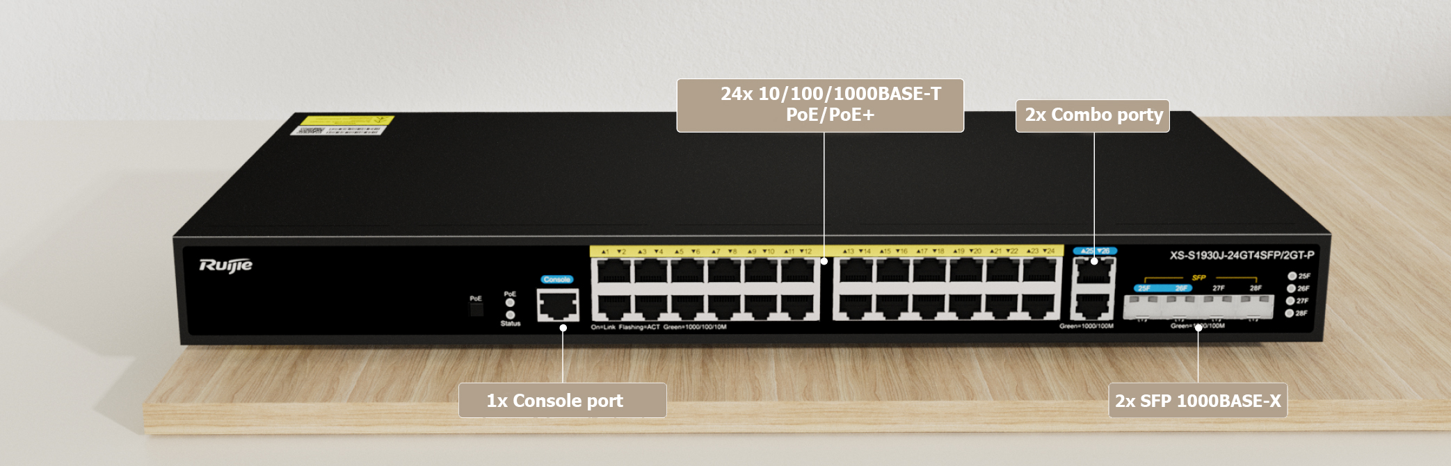 Ruijie XS S1930J 24GT4SFP 2GT P PoE 1G Switch Ruijie Cz